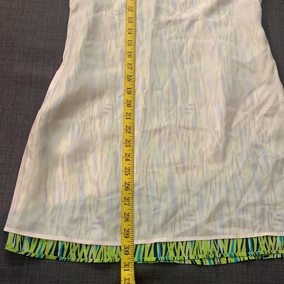 Lilly Pulitzer 100% Silk Seamus Tunic Green Blue 0 Long Sleeve Top Cover-Up - Picture 13 of 15